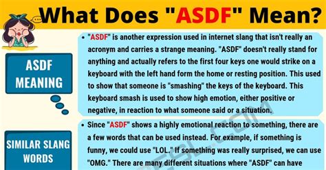 asdf Meaning & Origin .
